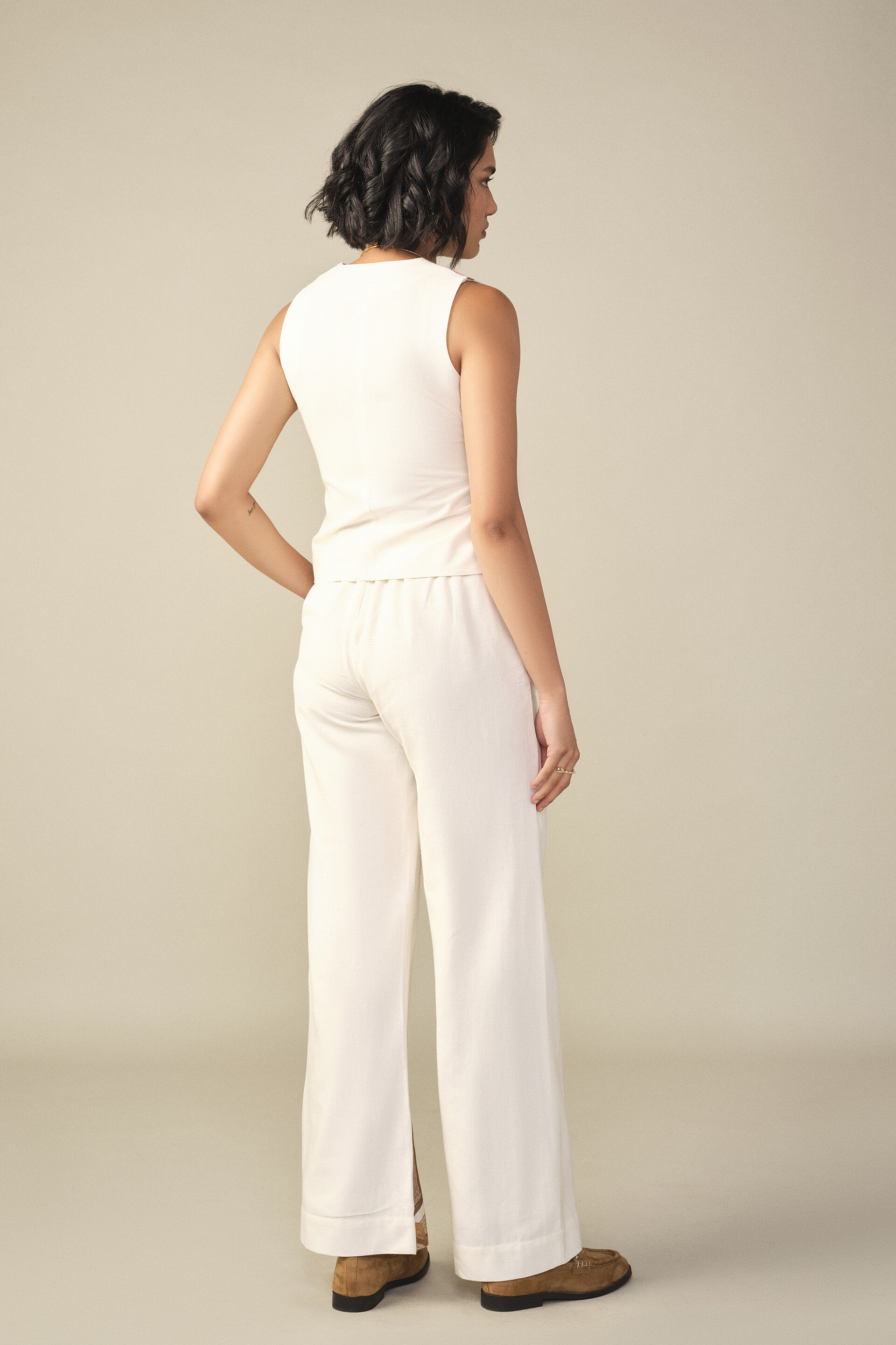 Abstract Print Co-ord in White, White, image 6